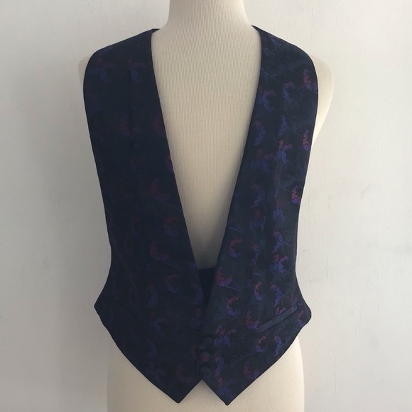 Formal tuxedo brocade evening vest and cummerbund set. Large 46-52 - Picture 1 of 10